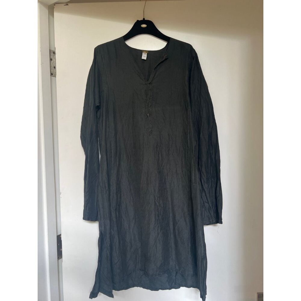 Dosa 100% Silk Charcoal Tunic Dress Size 3